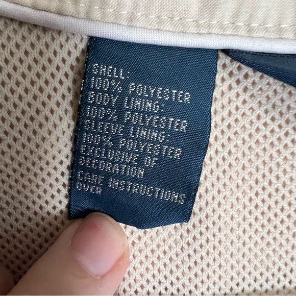 VTG Polo Ralph Lauren Mens Half Zip Pullover Khaki Pony Mesh Lined Jacket Sz XXL - Picture 12 of 12